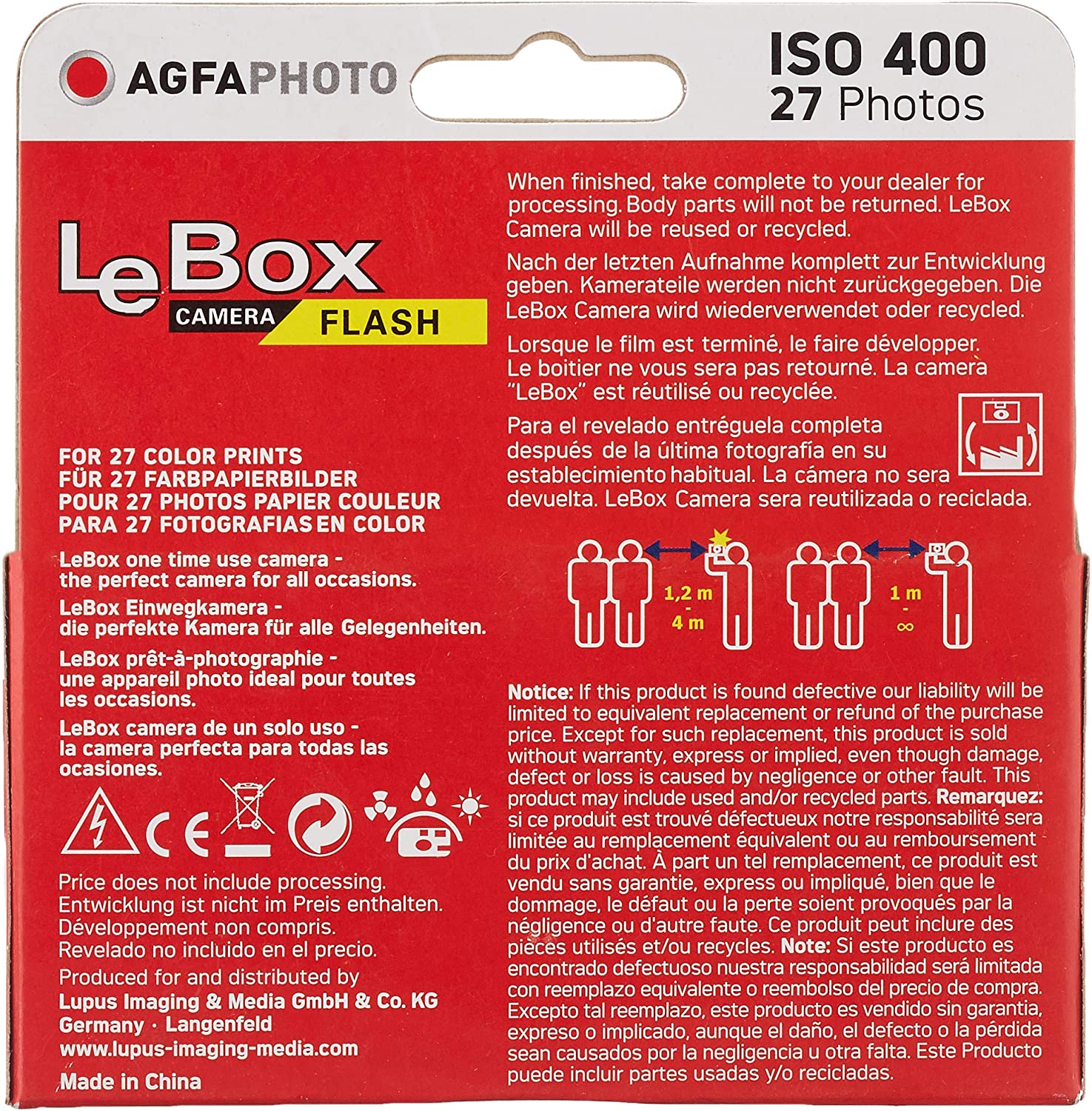 AgfaPhoto LeBox 400 Flash - Expiry March 2025 2